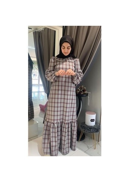 Ekose Tesettür Elbisesi indirimleri