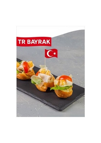 15 Cm, 10 Adet - Türk Bayrağı Bayrak Kürdan