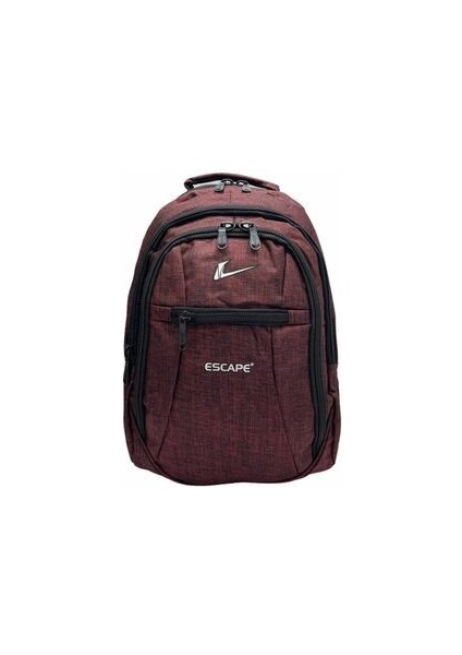 Unisex Bordo Laptop Bölmeli Seyahat Spor ve Okul Sırt Çantası