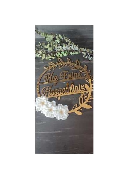 Kız Evi Kapı Süsü 30 cm Çiçekli