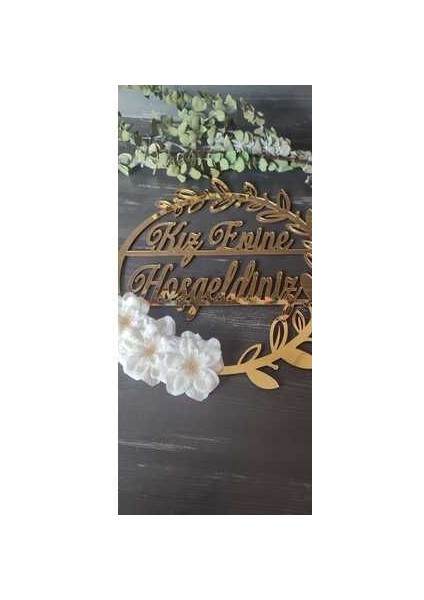 Kız Evi Kapı Süsü 30 cm Çiçekli fiyatları