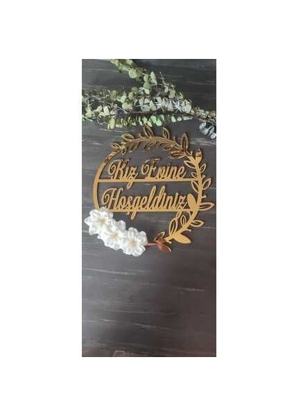 Kız Evi Kapı Süsü 30 cm Çiçekli modelleri