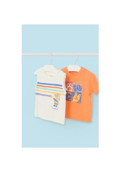 Erkek Bebek Kısa Kol T-Shirt 2'li Set