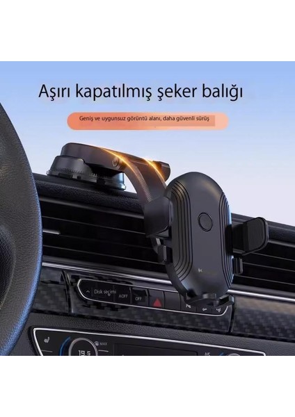 Otomatik Kilitleme Cep Telefonu Tutucu Teleskopik Vantuz Araba Cep Telefonu Tutucu Araba Kancası Hava Çıkış Braketi (Yurt Dışından) fiyatları