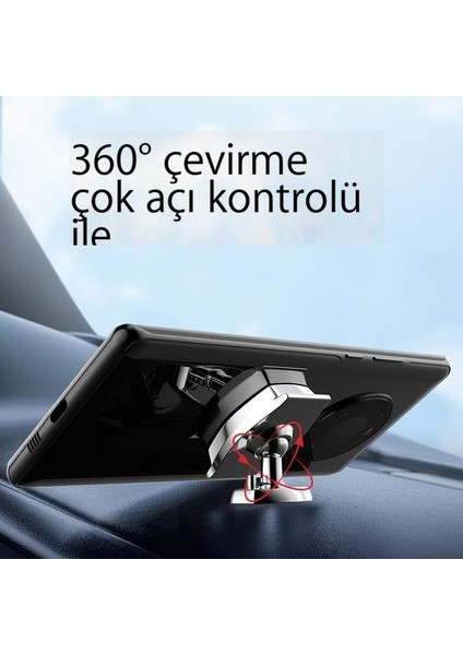Araba Manyetik Cep Telefonu Tutucu Yapışkanlı Araba Aydınlık Cep Telefonu Navigasyon Tutucu Alaşım Araba Süsleri (Yurt Dışından)