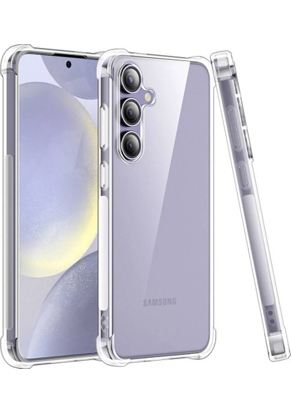 Samsung Galaxy S24 Fe Kılıf Anti Şok Köşe Korumalı Şeffaf Silikon