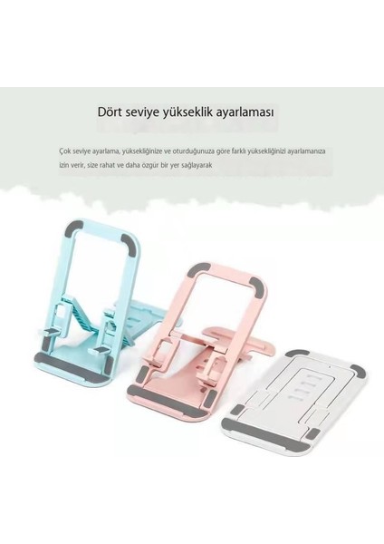 Cep Telefonu Tutucusu Masaüstü Tablet Katlanır Taşınabilir Ultra Ince Cep Telefonu Tutucusu (Yurt Dışından)