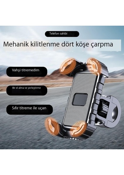 Elektrikli Araç Cep Telefonu Tutucu Motosiklet Bisiklet Paket Servisi Olan Restoran Binici Bisiklet Otomatik Kilitleme Rafı (Yurt Dışından) modelleri