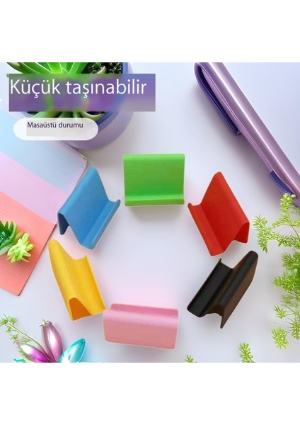 Mini Taşınabilir Masaüstü Cep Telefonu Standı Evrensel Çok Fonksiyonlu Tembel Stand (Yurt Dışından)