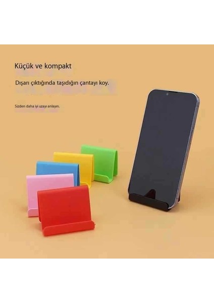 Mini Taşınabilir Masaüstü Cep Telefonu Standı Evrensel Çok Fonksiyonlu Tembel Stand (Yurt Dışından)