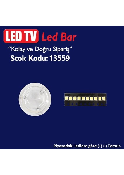 LED Tv Ledleri Vestel Lg Mercek 03 (+- Ters) (Takım 10 Lu) (Led-M3)