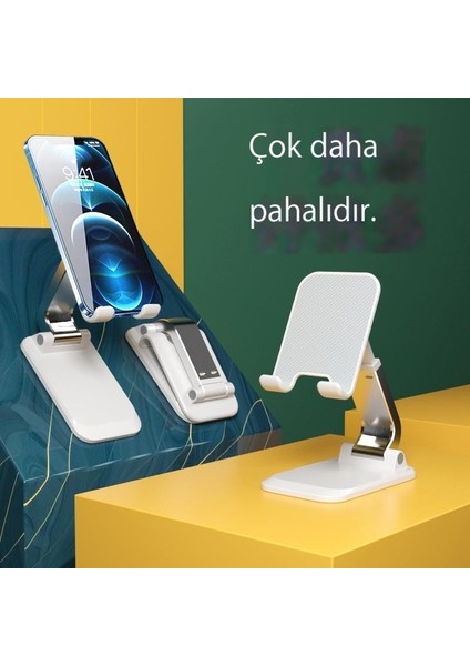 Masaüstü Evrensel Tablet Desteği Katlanabilir Geri Çekilebilir Cep Telefonu Tutucusu (Yurt Dışından) fırsatları