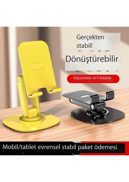 Dönen Cep Telefonu Tutucusu Masaüstü Çok Fonksiyonlu Evrensel Tablet Tutucu Taşınabilir Iki Eksenli Katlanır Kaldırma (Yurt Dışından) modelleri