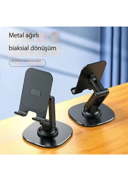 Dönen Cep Telefonu Tutucusu Masaüstü Çok Fonksiyonlu Evrensel Tablet Tutucu Taşınabilir Iki Eksenli Katlanır Kaldırma (Yurt Dışından) fırsatları