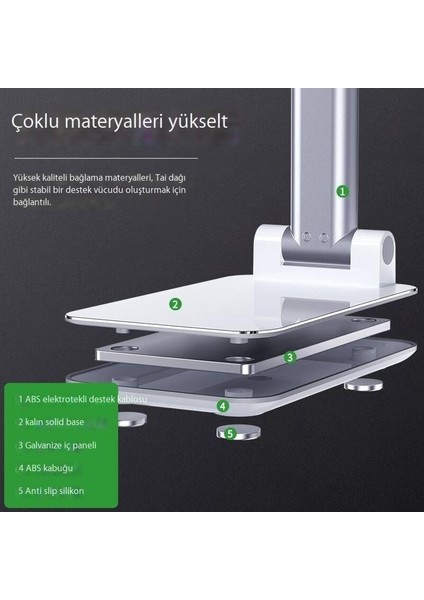 Masaüstü Standı Kaldırma Ayarı Taşınabilir Katlanabilir Sabit (Yurt Dışından)