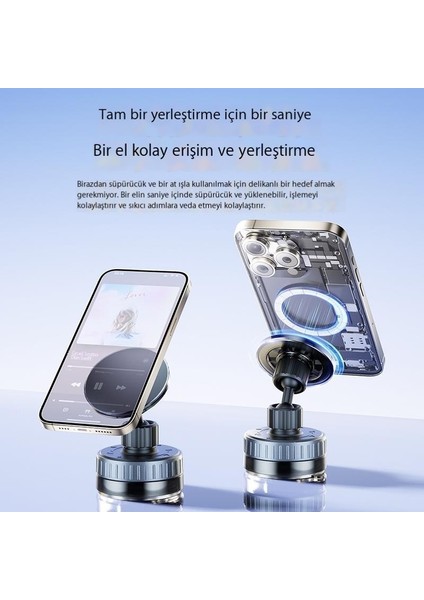 Manyetik Cep Telefonu Tutucusu Vakum Adsorpsiyonu Tembel Masaüstü Desteği (Yurt Dışından)