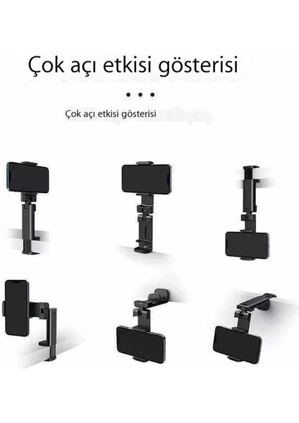 Çok Fonksiyonlu Masaüstü Tembel Cep Telefonu Tutucusu Kaldırma Katlanır Döner Braket (Yurt Dışından)