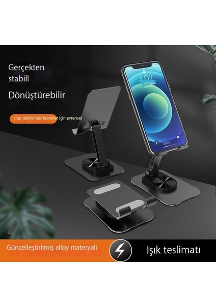 Cep Telefonu Canlı Yayın Standı Geri Çekilebilir Katlanır Masaüstü Çok Fonksiyonlu Tembel Telefon Standı Tablet Standı (Yurt Dışından)