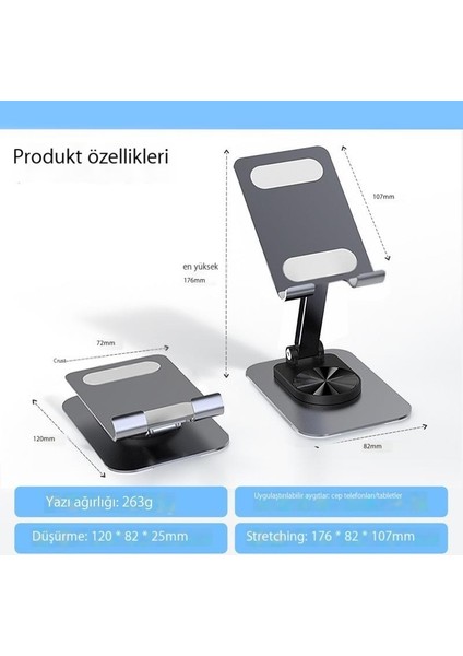 Cep Telefonu Canlı Yayın Standı Geri Çekilebilir Katlanır Masaüstü Çok Fonksiyonlu Tembel Telefon Standı Tablet Standı (Yurt Dışından)