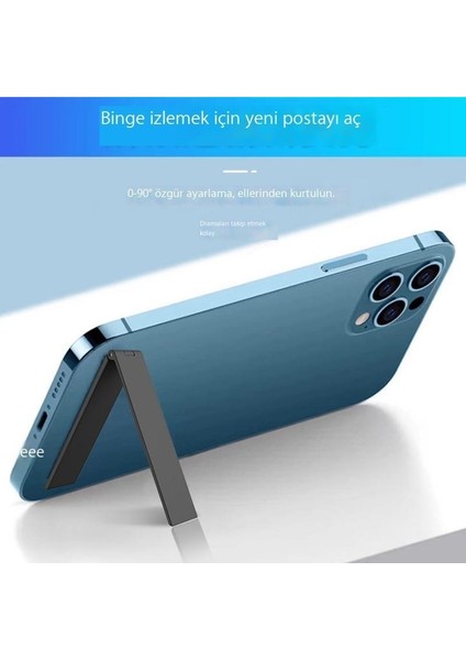 Ultra Ince Cep Telefonu Tutucusu, Masaüstü Arka Etiketi, Katlanabilir, Kompakt, Evrensel (Yurt Dışından)