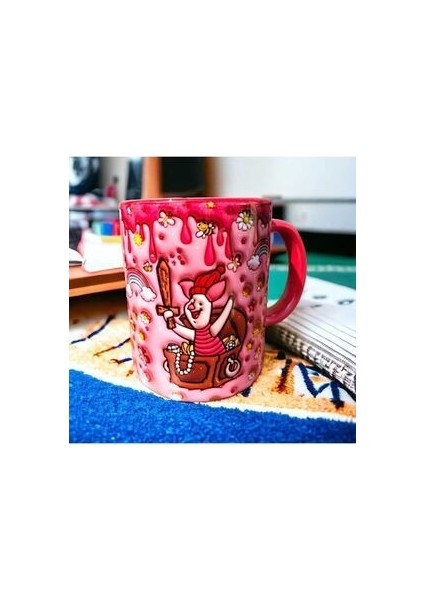 Korsan Piglet Winnie The Pooh Tasarım Porselen Kupa Bardak