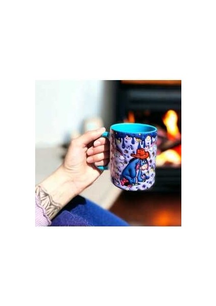 Kovboy Eeyore Winnie The Pooh Tasarım Porselen Seramik Kupa Bardak