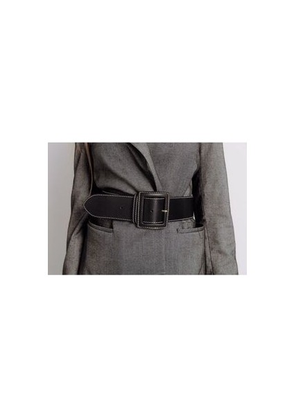 Geniş kadin Deri Kemer Siyah Hakiki Deri Ceket Kemeri Elbise Şık Kalın Kemer %100 Gerçek Deri modelleri