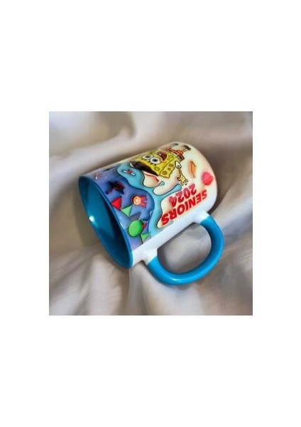 Sünger Bob Tasarım Hediyelik Kupa Bardak-Doğum Günü Hediyesi-Karakter Yazılı Kupa modelleri