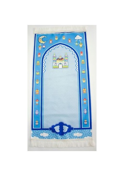 Dijital Baskılı Çocuk Seccadesi Desenli Çocuk Seccadesi