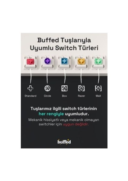 Piksel Hp Mekanik Klavye Tuşu Artisan Keycap Gamer Aksesuar Buffed fırsatları