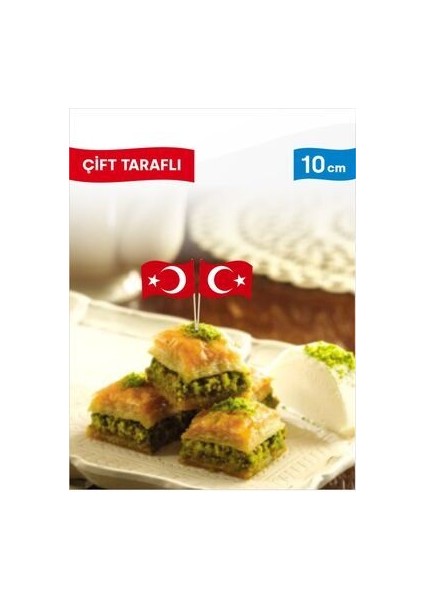 10 Cm, 50 Adet - Türk Bayrağı Bayrak Kürdan modelleri