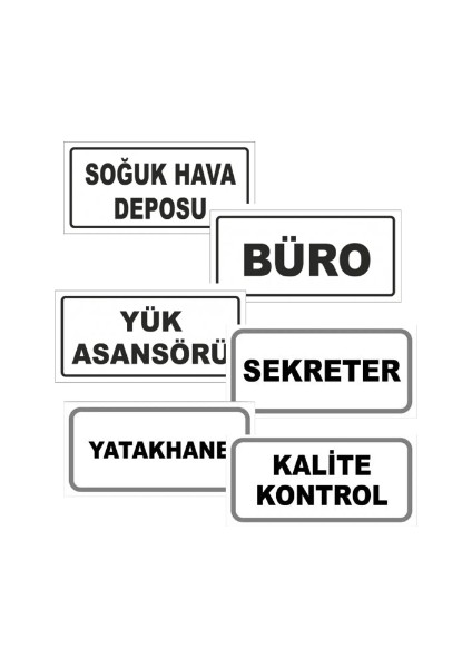 Özel Baskılı Yön Levhalar - 3 Ad.