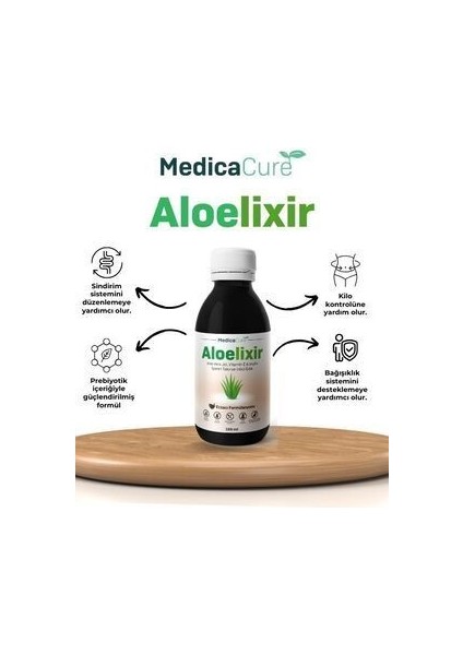 Aloelixir Aloe Vera Jel Vitamin E ve Inulin İçeren Takviye Edici Gıda