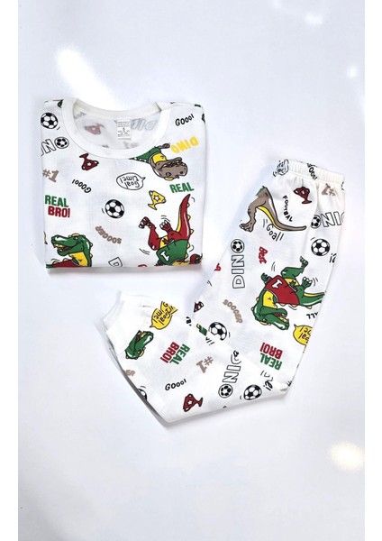 Toplu Dinazorlu Erkek Bebek Pijama Takım