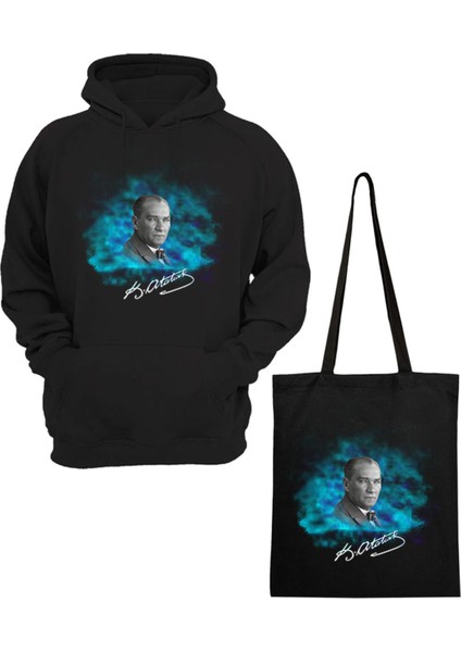 %100 Pamuk Atatürk Baskılı Reguler Fit Sweatshirt