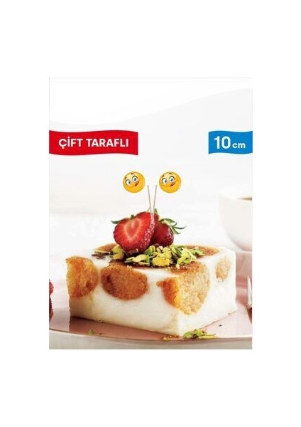 10 Cm, 50 Adet - Lezzetli Sunumlara Özel Oval Içi Emoji Bayrak Kürdan modelleri