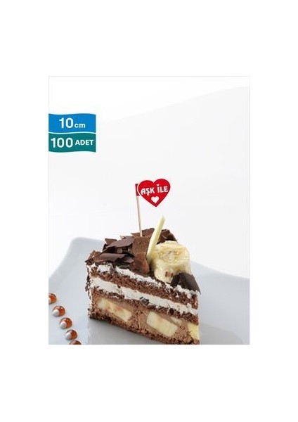 10 Cm, 100 Adet - Aşk ile Bayrak Kürdan indirimleri
