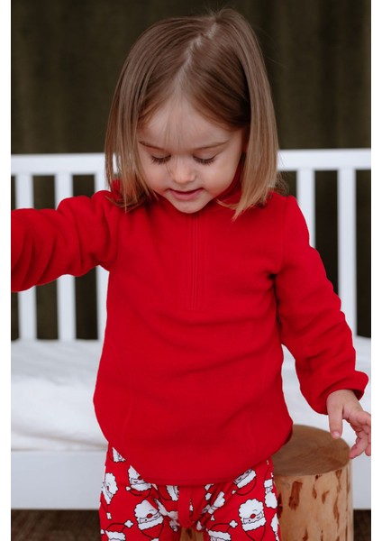 Yumuşak Dokulu Fermuarlı Dik Yaka Kışlık Unisex Çocuk Polar fiyatları