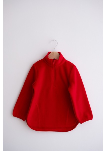 Yumuşak Dokulu Fermuarlı Dik Yaka Kışlık Unisex Çocuk Polar fırsatları