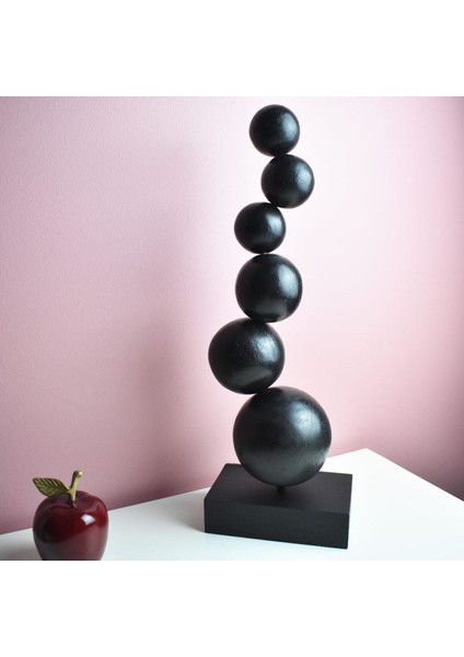 Tekno Trust Siyah Ahşap Zen Denge Topları Biblo - Büyük Boy fırsatları