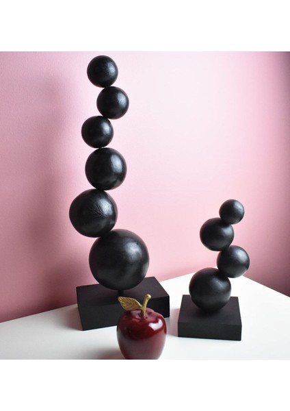 Tekno Trust Siyah Ahşap Zen Denge Topları Biblo - Büyük Boy indirimleri