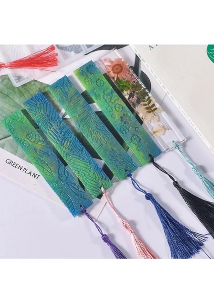 Epoksi Çoklu Desenli Kitap Ayracı Silikon Ayraç Kalıbı + 10 Adet Karışık Püskül fiyatları