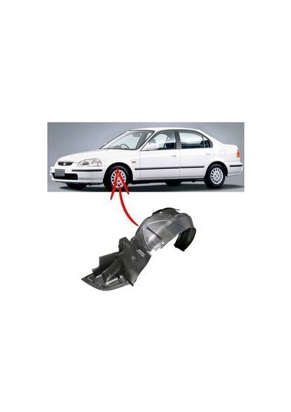 Honda Ies Civic 1996-2001 Model Sedan Hatchback Uyumlu Ön Sol Davlumbaz