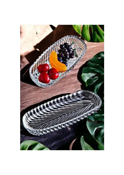 Santa 2’li Cam Kayık Tabak - Sunumluk 20*8 cm fiyatları