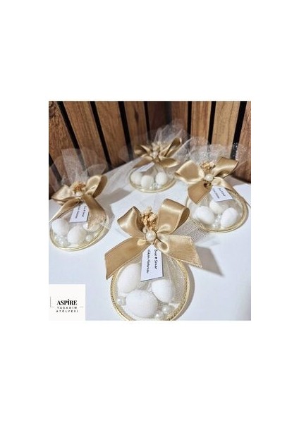 20 Adet Metal Halka Nikah Şekeri Inci Süslemeli Düğün-Nikah-Nişan-Söz-Kına-Hediyelik Vb. fiyatları