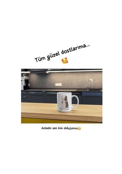 Özel Tasarım Kupa Bardak Dostluk Kupası