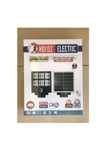 600W Kumandalı Güneş Enerjili Solar Sokak Armatür GRAND-XL/600 fırsatları
