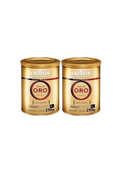 Qualita Oro Filtre Kahve Teneke Kutu Ikili Set (250 gr x 2 )