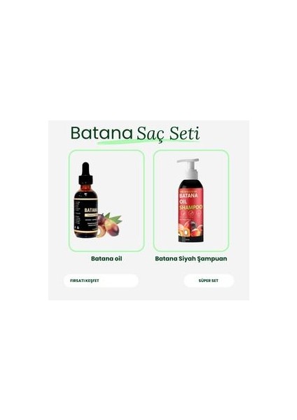 Batana Yağı ve Şampuanı 2 Li Set Hızlı Saç Uzatıcı