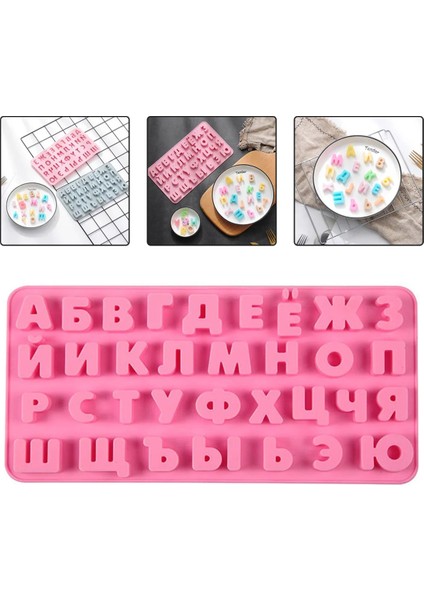 Çikolata Rus Alfabesi Kalıbı Rusça Harf Kalıbı Şeker Hamuru Silikon Russian Cake Mold fiyatları